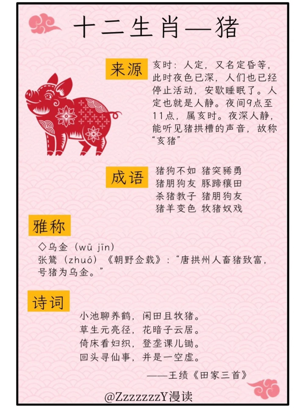 涨知识了｜十二生肖文化图鉴_中小学精品资料(高清可打印)_百科知识大全集312份高清资料整理版