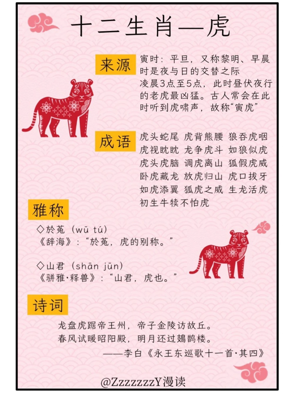 涨知识了｜十二生肖文化图鉴_中小学精品资料(高清可打印)_百科知识大全集312份高清资料整理版