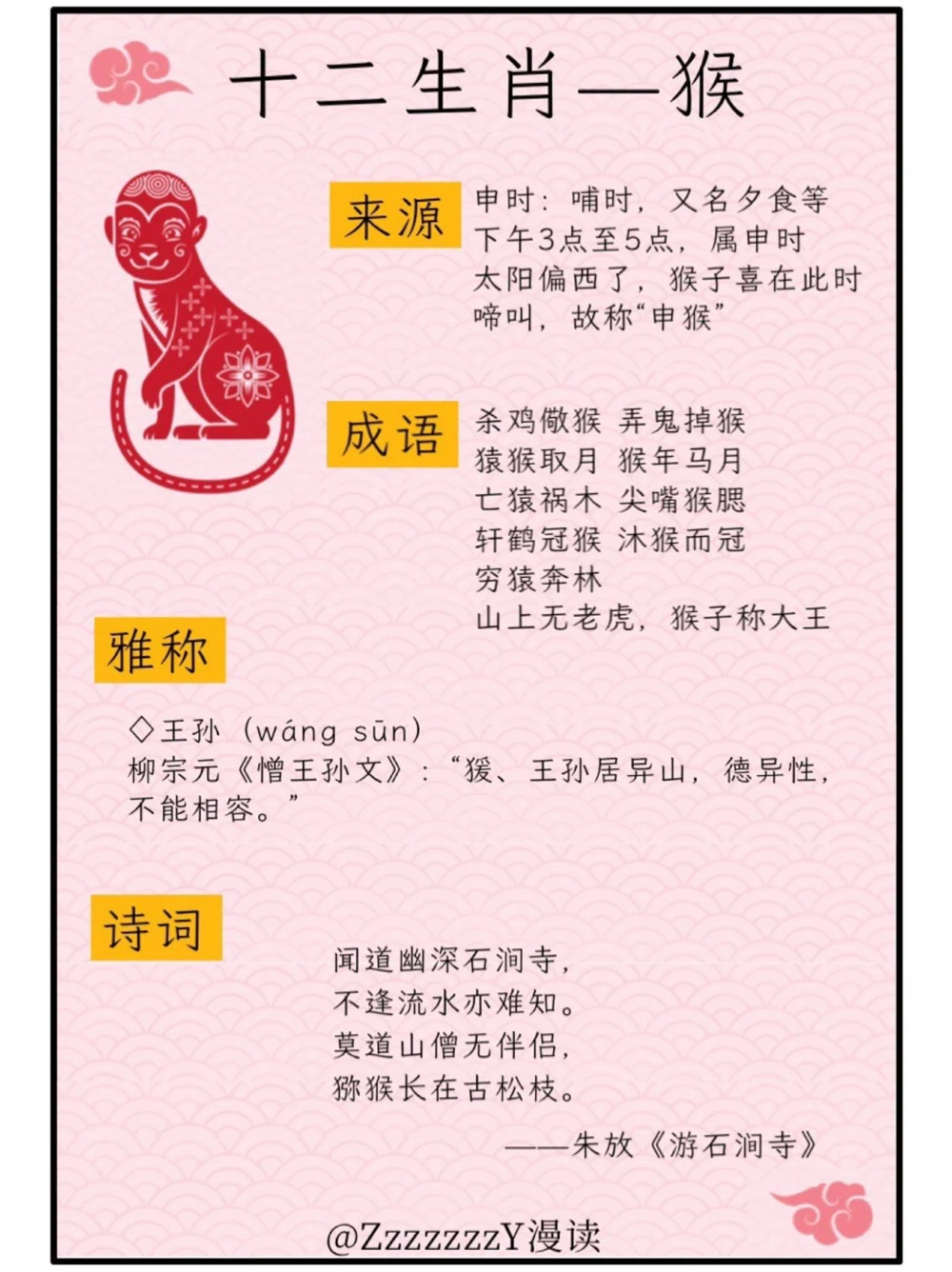 涨知识了｜十二生肖文化图鉴_中小学精品资料(高清可打印)_百科知识大全集312份高清资料整理版