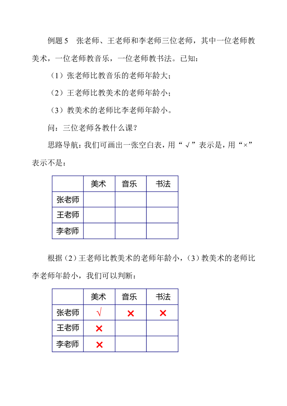 第三十四周简单推理（二）_小学奥数举一反三1-6年级相关课程_3三年级奥数《举一反三》配套讲义课件_举一反三3年级课件配套word讲义_举一反三-三年级奥数分册