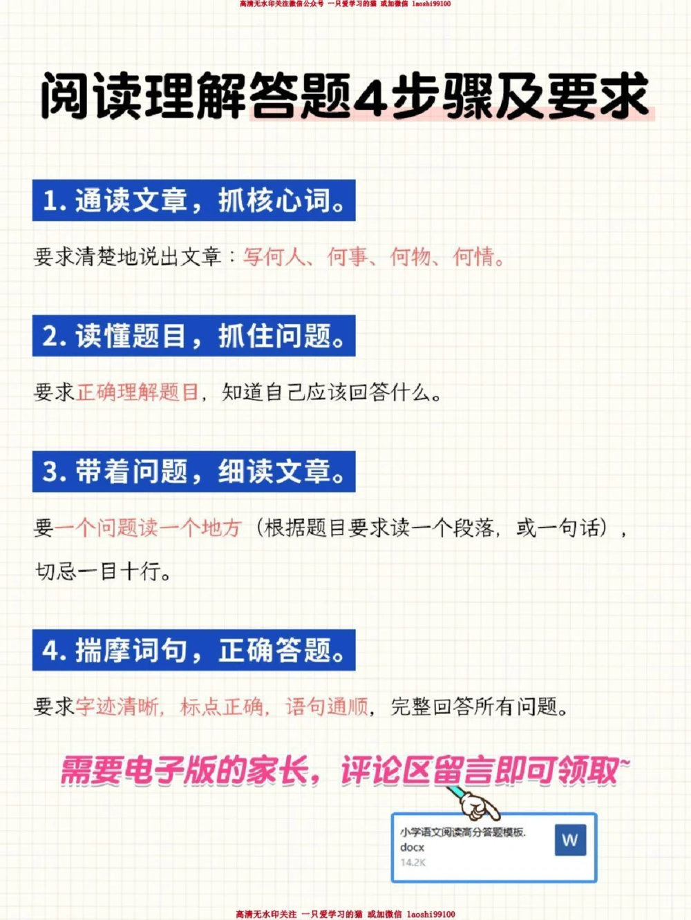 模板-小学语文阅读高分答题模板_2025抖音最火小学全科全年级资料大全集超完整版_小学语文VIP资源禁止外传