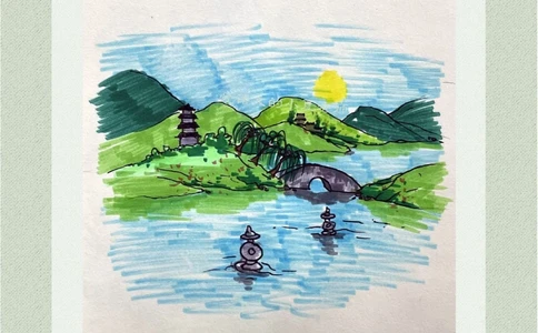 看画猜诗有机会想见见这湖山的晴光雨色_中小学精品资料(高清可打印)_古诗词大全集281份高清资料整理版