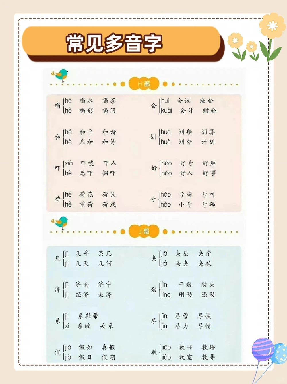 涨知识，常见多音字，别再念错了_中小学精品资料(高清可打印)_常识知识大全集140份高清资料整理版