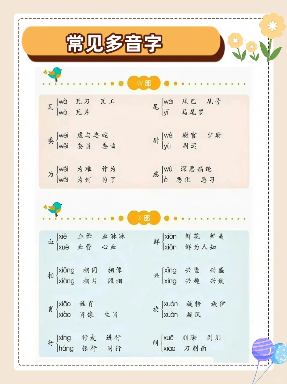 涨知识，常见多音字，别再念错了_中小学精品资料(高清可打印)_常识知识大全集140份高清资料整理版