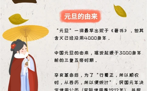 节日科普&middot;元旦这些科普你知道吗_中小学精品资料(高清可打印)_古文化大全集628份高清资料整理版