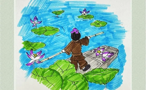 看画猜诗抓住夏天的尾巴画一幅画~_中小学精品资料(高清可打印)_古诗词大全集281份高清资料整理版