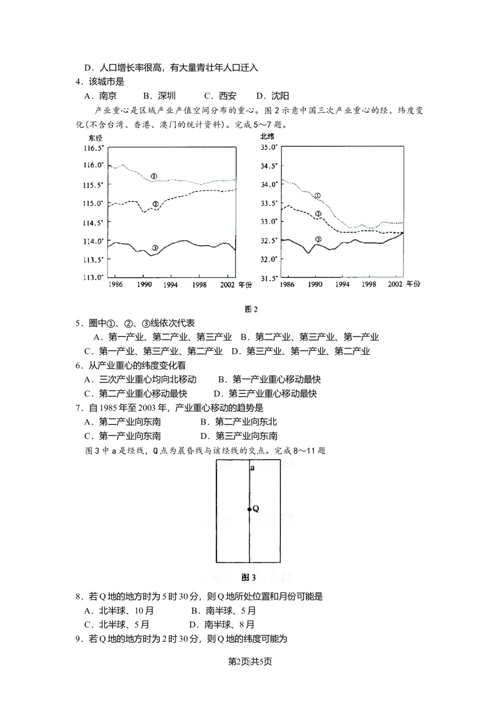 2008年高考地理试卷（全国卷Ⅰ）（空白卷）_地理历年高考真题_新&middot;Word版2008-2025&middot;高考地理真题_地理（按省份分类）2008-2025_2008-2024&middot;（河南）地理高考真题