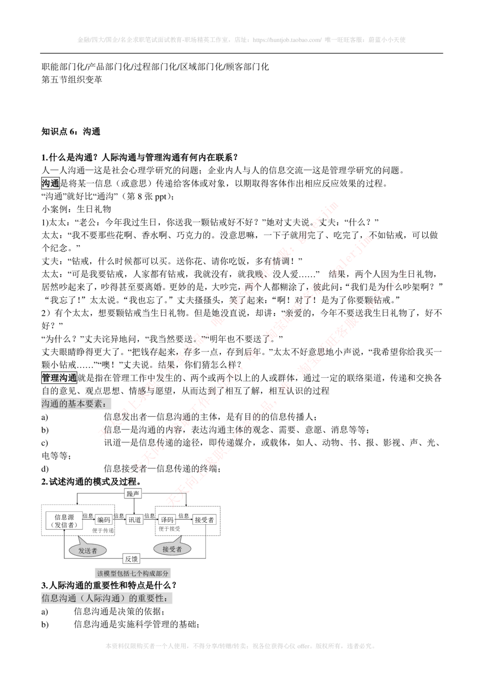 2-1-市场类专业知识点--管理学复习知识点讲义整理_三桶油_中石化笔试_2-中国石油化工集团（中石化）2022招聘笔试完整知识点（专业知识部分）