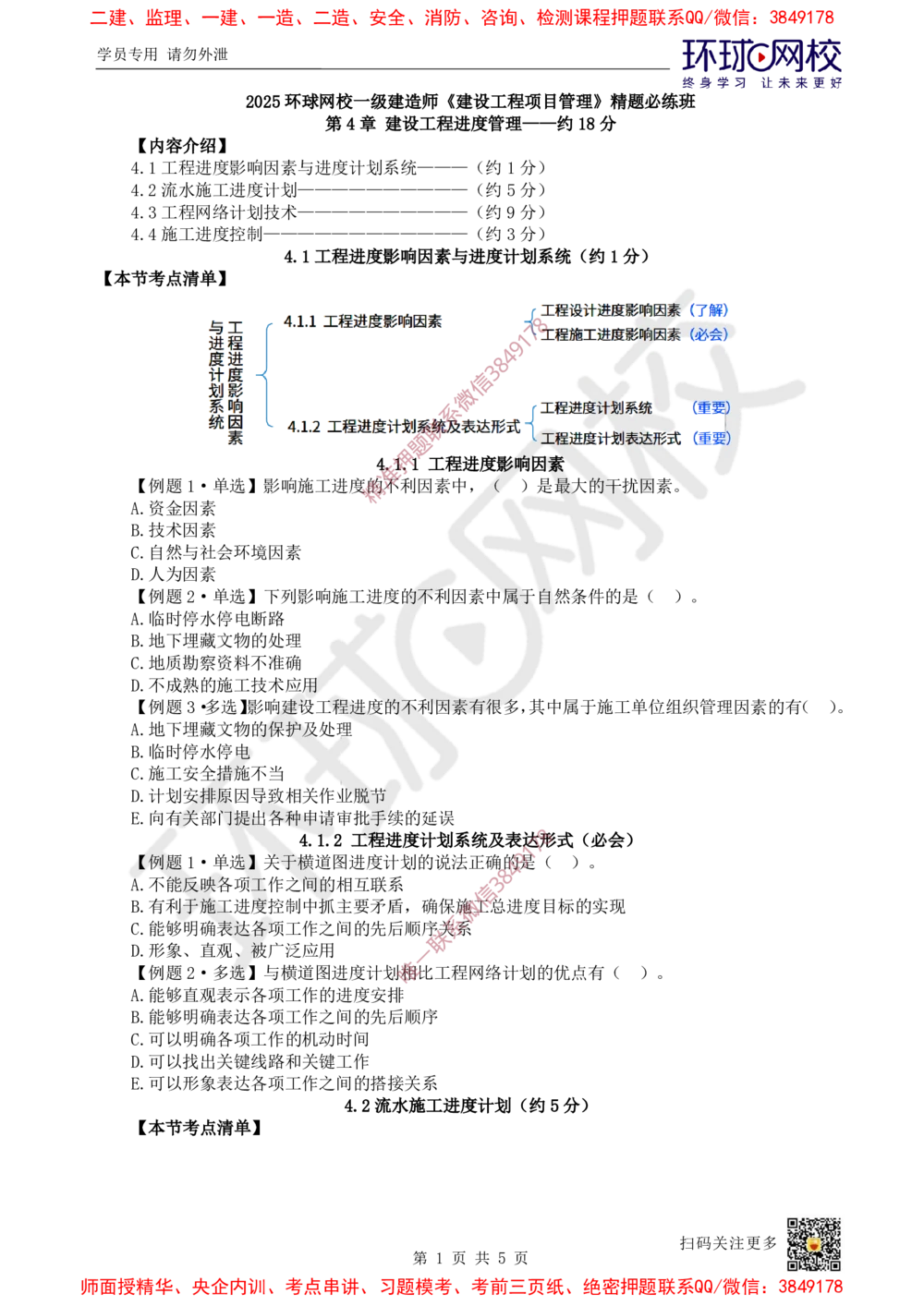 08.2025一建管理精题必练-第8讲-第4章建设工程进度管理（1）_2026年一级建造师_2026年一建管理_2025年一建管理SVIP_03-习题精析✿实战特训✿模考通关_25-管理《精题必练班》张君HQ