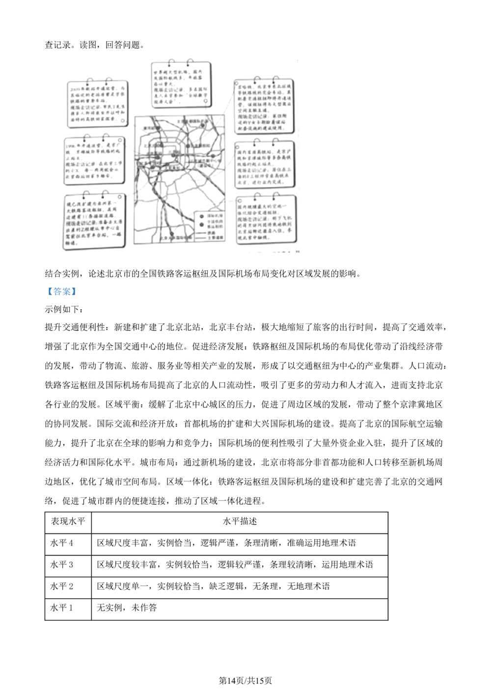 2024年高考地理试卷（北京）（解析卷）_历年高考真题合集_地理历年高考真题_新&middot;Word版2008-2025&middot;高考地理真题_地理（按省份分类）2008-2025_2008-2025&middot;（北京）地理高考真题