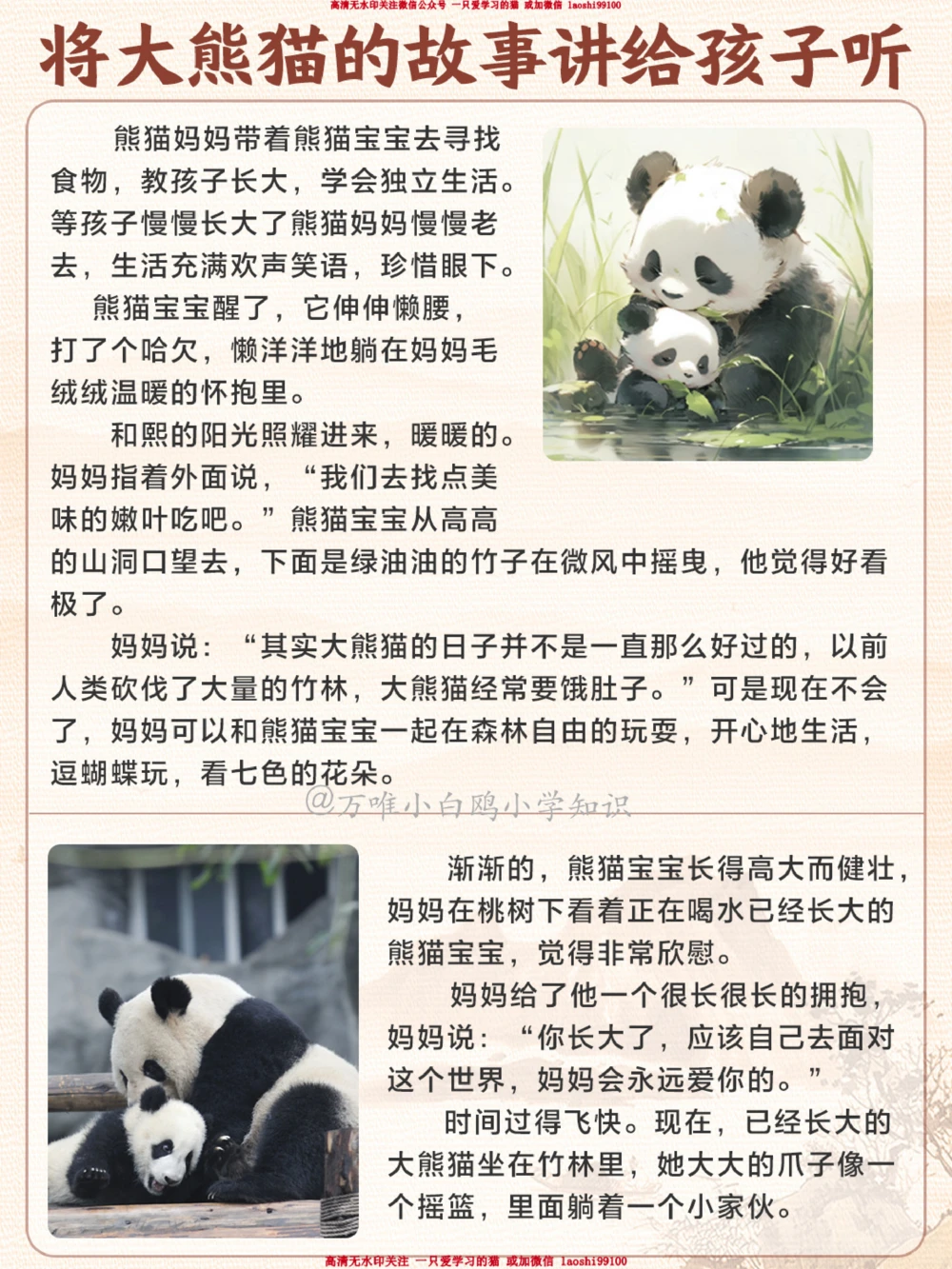 百科图鉴大熊猫居然有六根手指_2025抖音最火小学全科全年级资料大全集超完整版_小学常识VIP资源禁止外传