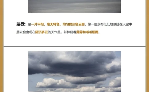 自然百科看云识天气云的十种基本形态_中小学精品资料(高清可打印)_百科知识大全集312份高清资料整理版