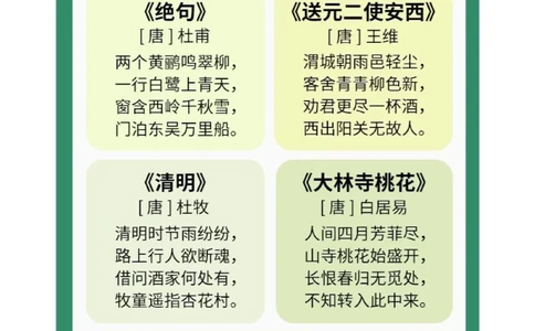 读古诗在古诗里感受春天里最美的风景！_中小学精品资料(高清可打印)_古诗词大全集281份高清资料整理版