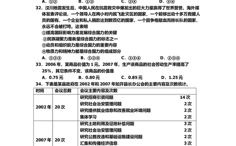 2008年高考生物试卷（北京）（空白卷）_政治历年高考真题_新&middot;Word版2008-2025&middot;高考政治真题_政治（按年份分类）2008-2025_2008&middot;政治高考真题
