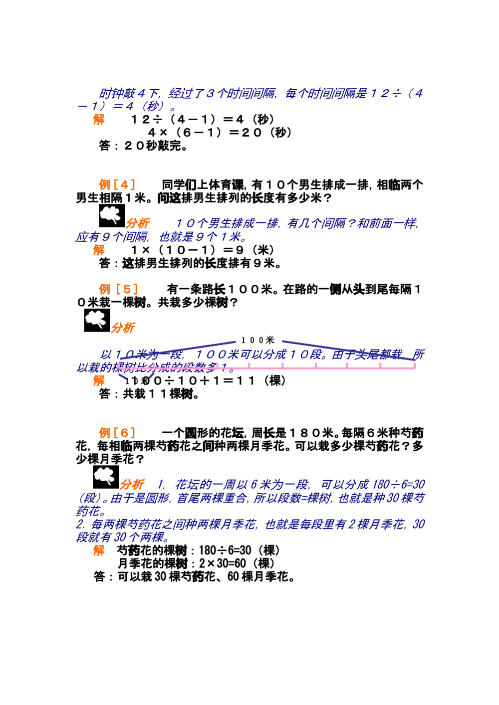 第八讲植树问题_小学奥数举一反三1-6年级相关课程_奥数分专题题型与解题思路_小学奥数知识讲解