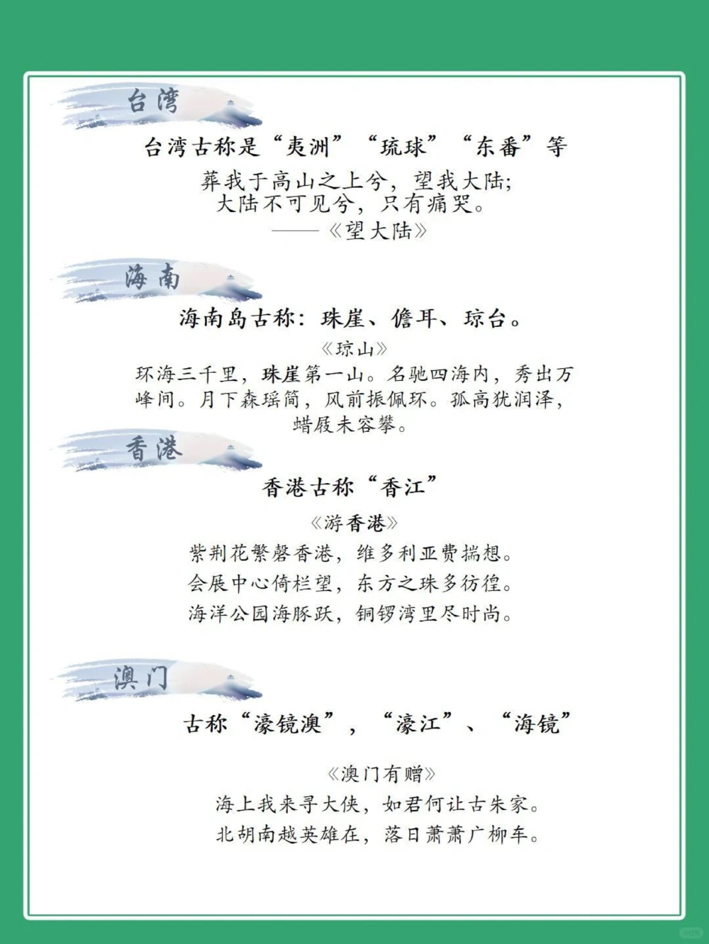汇总：古代各省的雅称，你的老家以前叫啥？_中小学精品资料(高清可打印)_百科知识大全集312份高清资料整理版