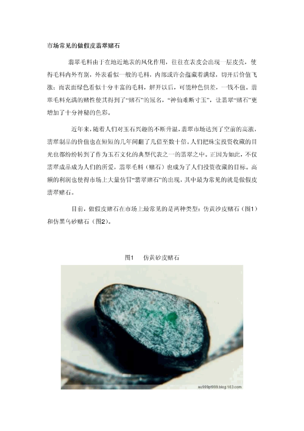 市场常见的做假皮翡翠赌石_X018-玉石珠宝鉴定教程最新合集_8、玉石翡翠鉴定与投资电子资料_赌石专题