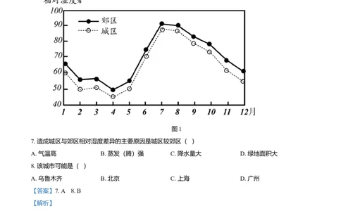 2021年高考地理试卷（全国乙卷）（解析卷）_历年高考真题合集_地理历年高考真题_新&middot;Word版2008-2025&middot;高考地理真题_地理（按省份分类）2008-2025_2008-2024&middot;（江西）地理高考真题