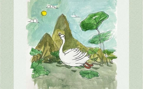 看画猜诗是划水的大白鹅一枚吖~_中小学精品资料(高清可打印)_古诗词大全集281份高清资料整理版