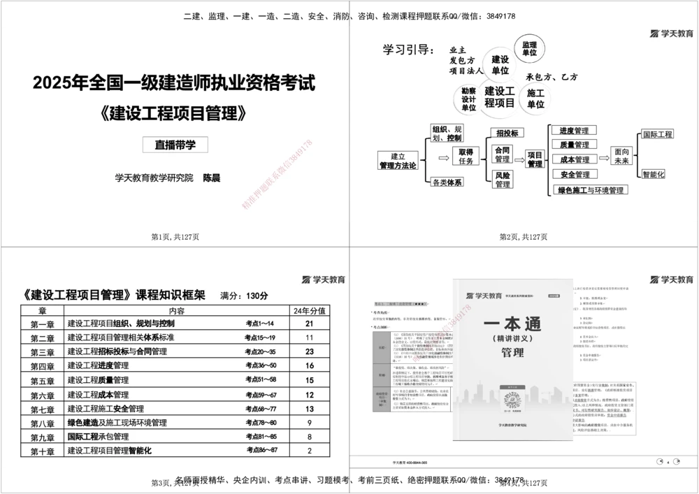 02.2025年一建《管理》直播带学--第1章黑白打印版_2026年一级建造师_2026年一建管理_2025年一建管理SVIP_02-基础精讲✿高端面授✿深度强化_34-管理《直播带学班》陈晨XT