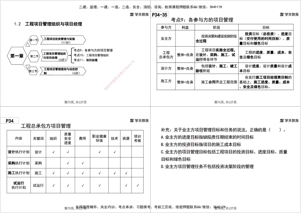 02.2025年一建《管理》直播带学--第1章黑白打印版_2026年一级建造师_2026年一建管理_2025年一建管理SVIP_02-基础精讲✿高端面授✿深度强化_34-管理《直播带学班》陈晨XT