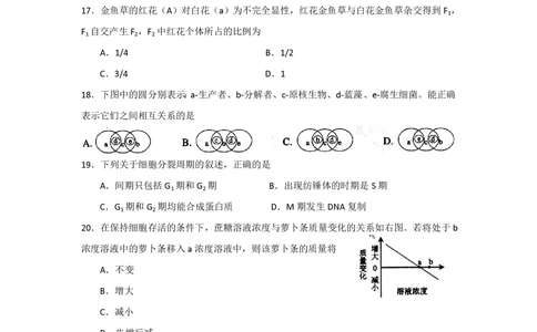 2008年高考生物试卷（上海）（解析卷）_生物历年高考真题_新&middot;PDF版2008-2025&middot;高考生物真题_生物（按试卷类型分类）2008-2025_自主命题卷&middot;生物（2008-2025）_上海自主命题&middot;生物（2008-2022）