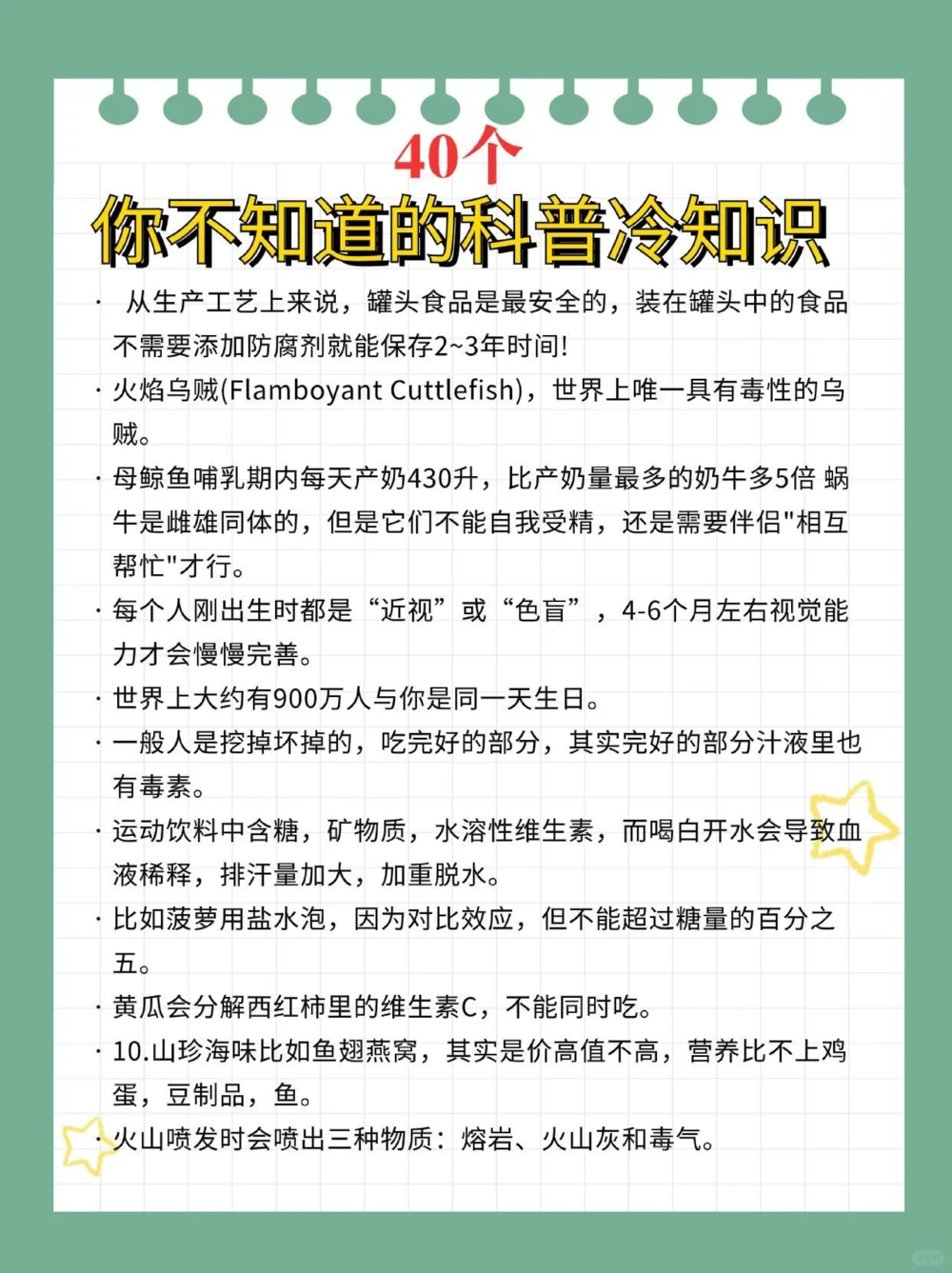 这些冷知识你知道吗？_中小学精品资料(高清可打印)_百科知识大全集312份高清资料整理版
