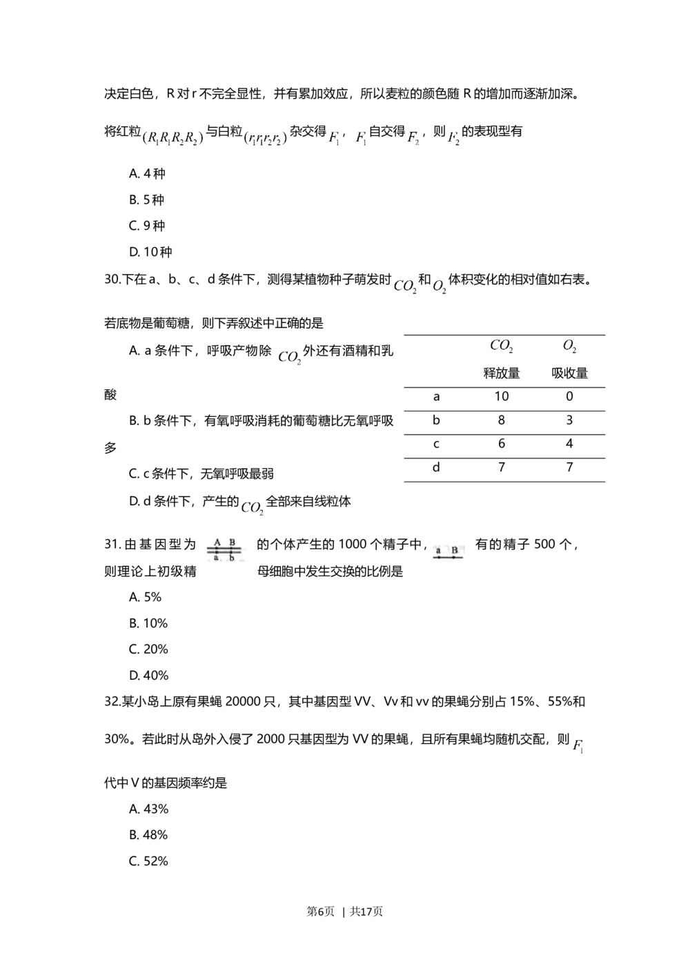 2009年高考生物试卷（上海）（解析卷）_生物历年高考真题_新&middot;Word版2008-2025&middot;高考生物真题_生物（按年份分类）2008-2025_2009&middot;高考生物真题