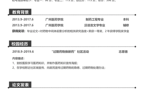 制药工程_26考研复试_复试真题、简历模板、补充资料（旧版资料）_考研复试简历124款_按专业分类