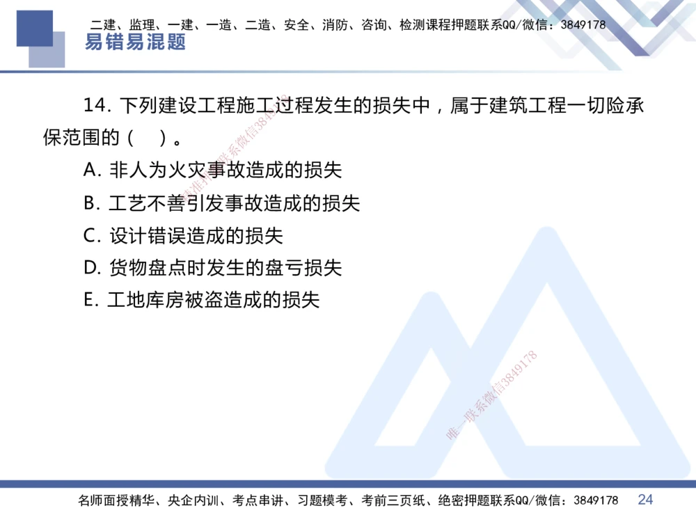 01.2025王晓丹-易错易混题讲解-管理_2026年一级建造师_2026年一建管理_2025年一建管理SVIP_04-冲刺串讲✿考点强化✿小灶集训_39-管理《易错易混讲解》黄雨诗HX_讲义