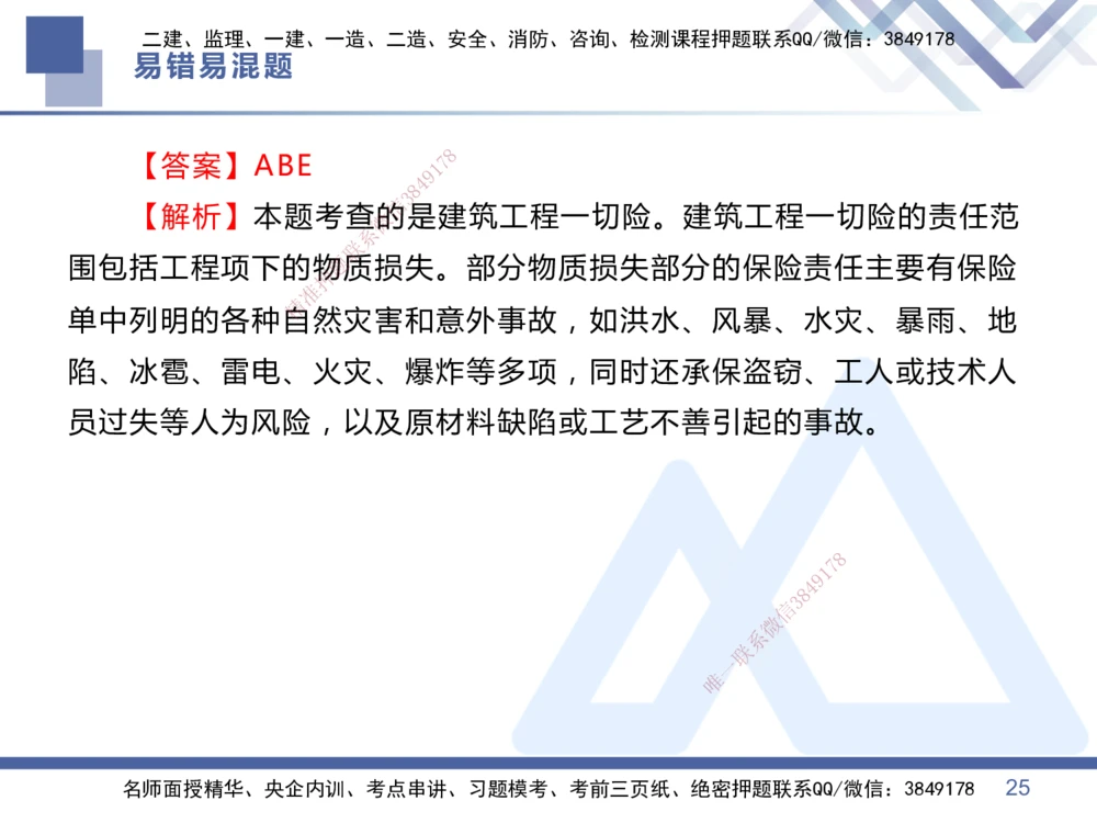 01.2025王晓丹-易错易混题讲解-管理_2026年一级建造师_2026年一建管理_2025年一建管理SVIP_04-冲刺串讲✿考点强化✿小灶集训_39-管理《易错易混讲解》黄雨诗HX_讲义