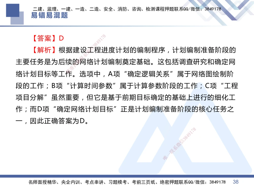 01.2025王晓丹-易错易混题讲解-管理_2026年一级建造师_2026年一建管理_2025年一建管理SVIP_04-冲刺串讲✿考点强化✿小灶集训_39-管理《易错易混讲解》黄雨诗HX_讲义