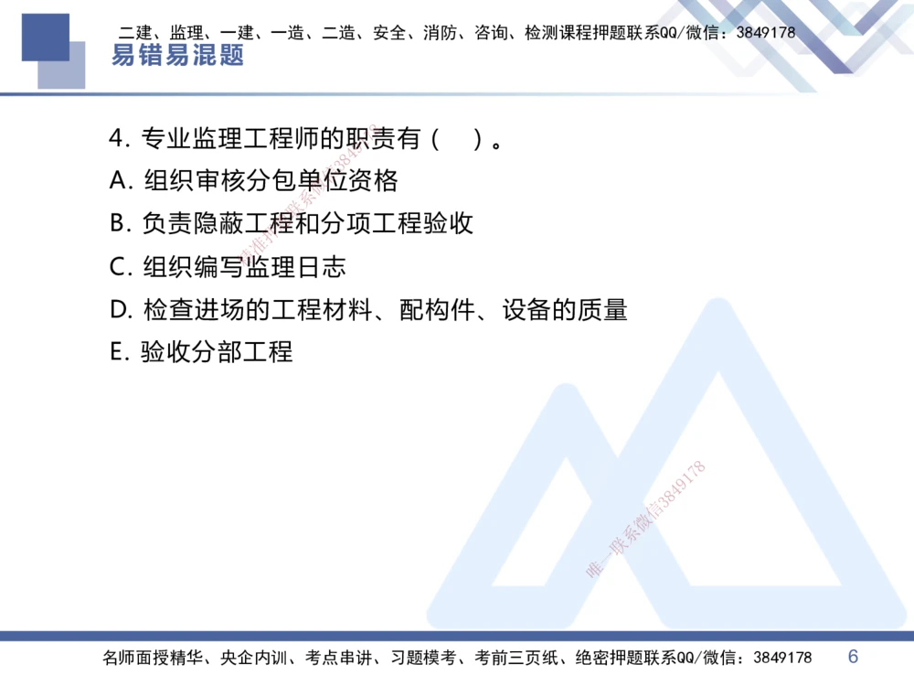 01.2025王晓丹-易错易混题讲解-管理_2026年一级建造师_2026年一建管理_2025年一建管理SVIP_04-冲刺串讲✿考点强化✿小灶集训_39-管理《易错易混讲解》黄雨诗HX_讲义