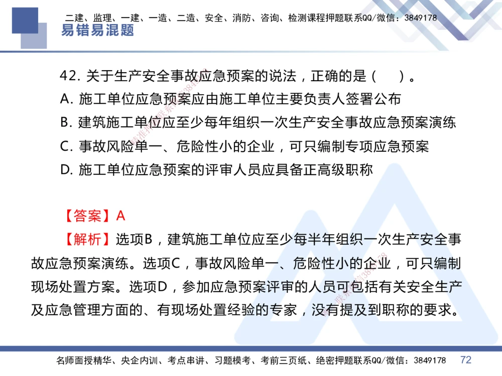 01.2025王晓丹-易错易混题讲解-管理_2026年一级建造师_2026年一建管理_2025年一建管理SVIP_04-冲刺串讲✿考点强化✿小灶集训_39-管理《易错易混讲解》黄雨诗HX_讲义