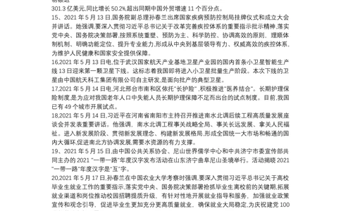 2021年5月时政_2025春招题库汇总_通信运营商_04-中国电信_中国电信运营商_6、时政--陆续更新_时政资料_时政热点2021