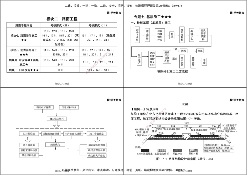 04.2025年一建《公路》案例专练讲义-路面（黑白打印版）_2026年一级建造师_2026年一建公路_2025年一建公路SVIP_04-冲刺串讲✿考点强化✿小灶集训_17-公路《A计划案例专练》刘滢XT