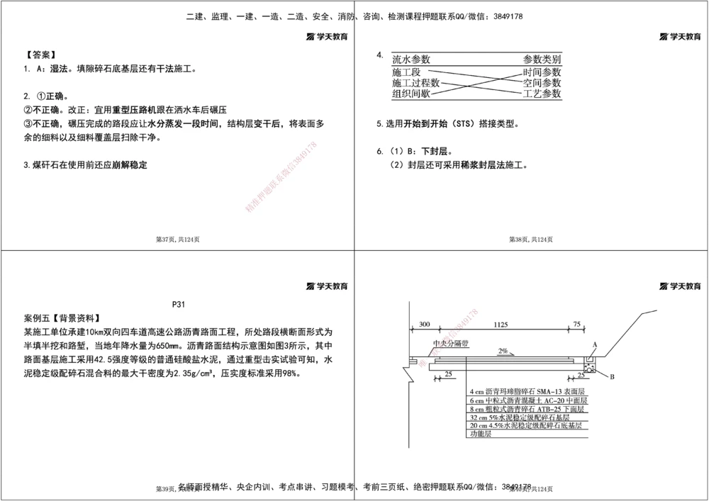04.2025年一建《公路》案例专练讲义-路面（黑白打印版）_2026年一级建造师_2026年一建公路_2025年一建公路SVIP_04-冲刺串讲✿考点强化✿小灶集训_17-公路《A计划案例专练》刘滢XT