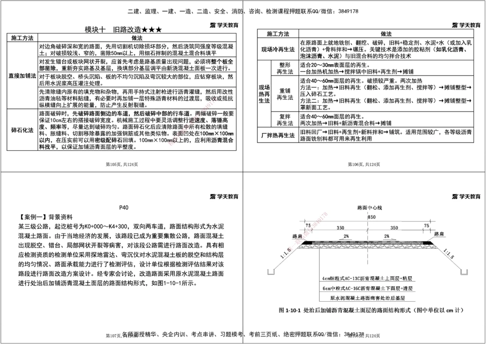 04.2025年一建《公路》案例专练讲义-路面（黑白打印版）_2026年一级建造师_2026年一建公路_2025年一建公路SVIP_04-冲刺串讲✿考点强化✿小灶集训_17-公路《A计划案例专练》刘滢XT