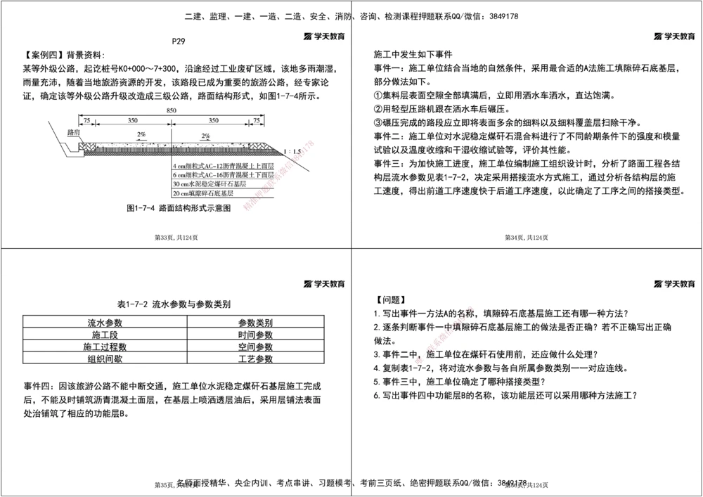 04.2025年一建《公路》案例专练讲义-路面（黑白打印版）_2026年一级建造师_2026年一建公路_2025年一建公路SVIP_04-冲刺串讲✿考点强化✿小灶集训_17-公路《A计划案例专练》刘滢XT