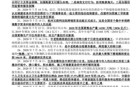 2020年7月时事政治_2025春招题库汇总_券商-基金题库-1_05基金券商汇总_中信建投_5-时事政治and金融热点and金融大事记部分_2020时事政治总结