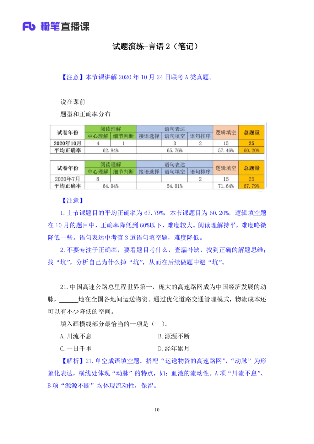 2021.02.23试题演练-言语2王亮（讲义笔记）（2021事业单位系统班：职业能力倾向测验综合应用能力1期（a类））_三桶油_中海油_最新中海油招聘考试《通用能力》视频课件_04试题演练_笔记