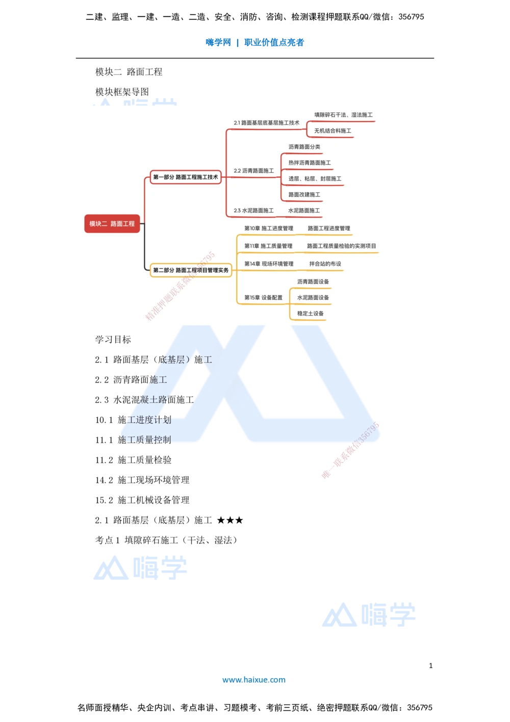 08.2025黄铃-考前拔分速成-（7）模块二路面工程1_2026年一级建造师_2026年一建公路_2025年一建公路SVIP_04-冲刺串讲✿考点强化✿小灶集训_23-公路《考前拔分速成》黄铃HX_讲义
