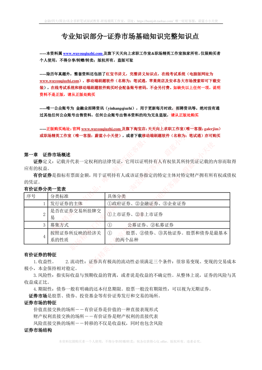 2-2-专业知识部分-证券市场基础知识归纳点_2025春招题库汇总_券商-基金题库-1_05基金券商汇总_中信证券_中信证券笔试_2-中信证券2023招聘笔试完整知识点（专业知识）