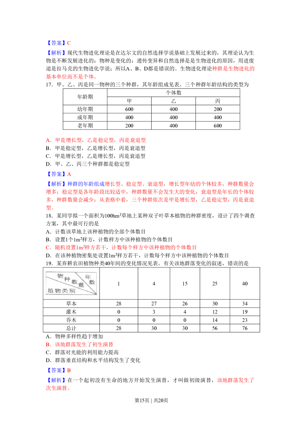 2010年高考生物试卷（海南）（解析卷）_生物历年高考真题_新&middot;PDF版2008-2025&middot;高考生物真题_生物（按年份分类）2008-2025_2010&middot;高考生物真题