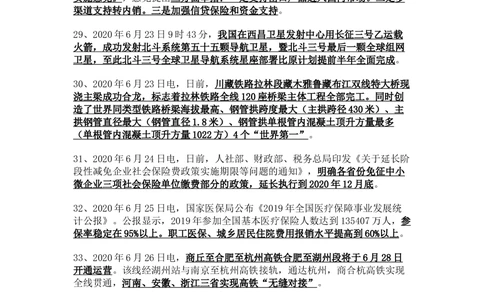 2020年6月时事政治_2025春招题库汇总_通信运营商_04-中国电信_中国电信运营商_6、时政--陆续更新_时政资料_时政热点2020