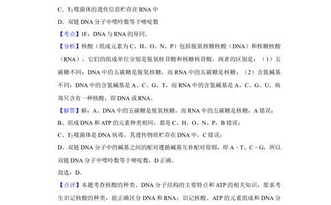 2010年高考生物试卷（江苏）（解析卷）_生物历年高考真题_新&middot;Word版2008-2025&middot;高考生物真题_生物（按年份分类）2008-2025_2010&middot;高考生物真题