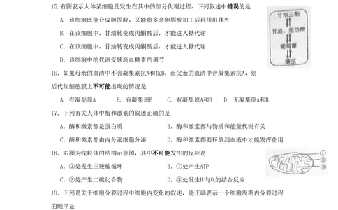 2010年高考生物试卷（上海）（空白卷）_生物历年高考真题_新&middot;PDF版2008-2025&middot;高考生物真题_生物（按试卷类型分类）2008-2025_自主命题卷&middot;生物（2008-2025）_上海自主命题&middot;生物（2008-2022）