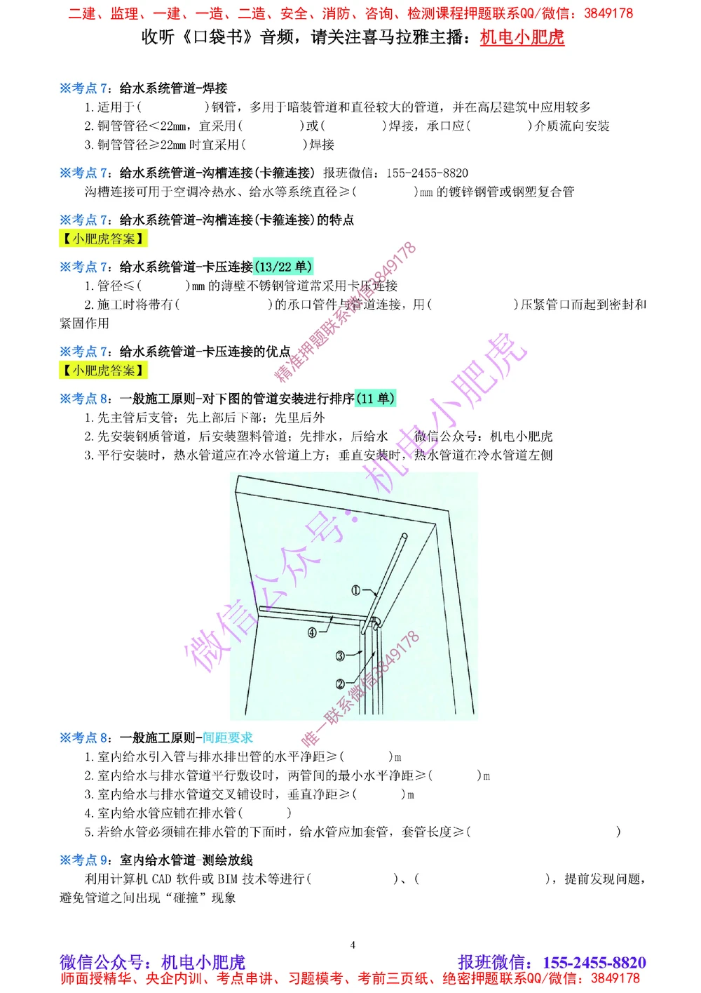 04-《考点一本通-空白版》建筑给水排水及供暖_2026年一级建造师_2026年一建机电_2025年一建机电SVIP_02-基础精讲✿高端面授✿深度强化_11-机电《教材精讲班》小肥虎SMR