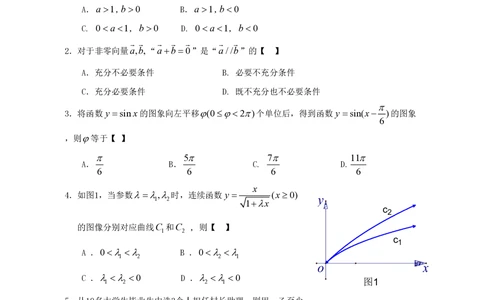 2009年高考数学试卷（理）（湖南）（空白卷）_历年高考真题合集_数学历年高考真题_新&middot;PDF版2008-2025&middot;高考数学真题_数学（按省份分类）2008-2025_2008-2025&middot;（湖南）数学高考真题