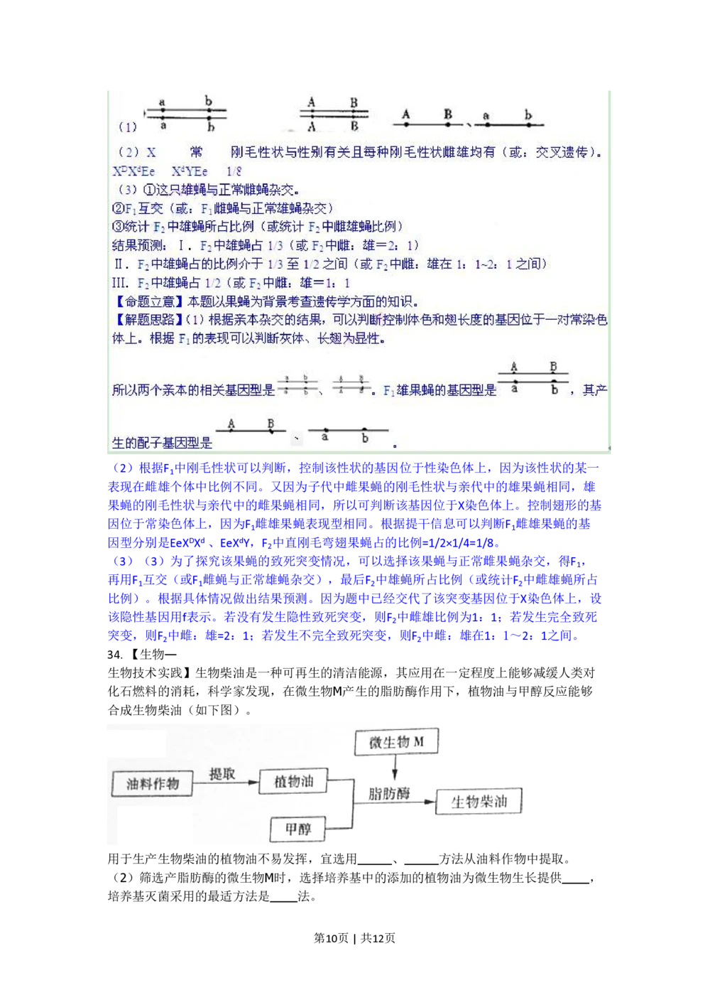 2010年高考生物试卷（山东）（解析卷）_生物历年高考真题_新&middot;PDF版2008-2025&middot;高考生物真题_生物（按年份分类）2008-2025_2010&middot;高考生物真题
